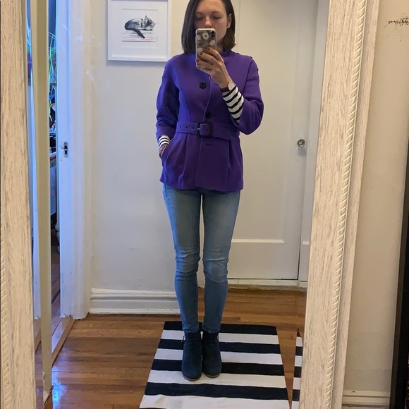 Quarter Sleeve Stylish Wool Coat - Picture 3 of 13